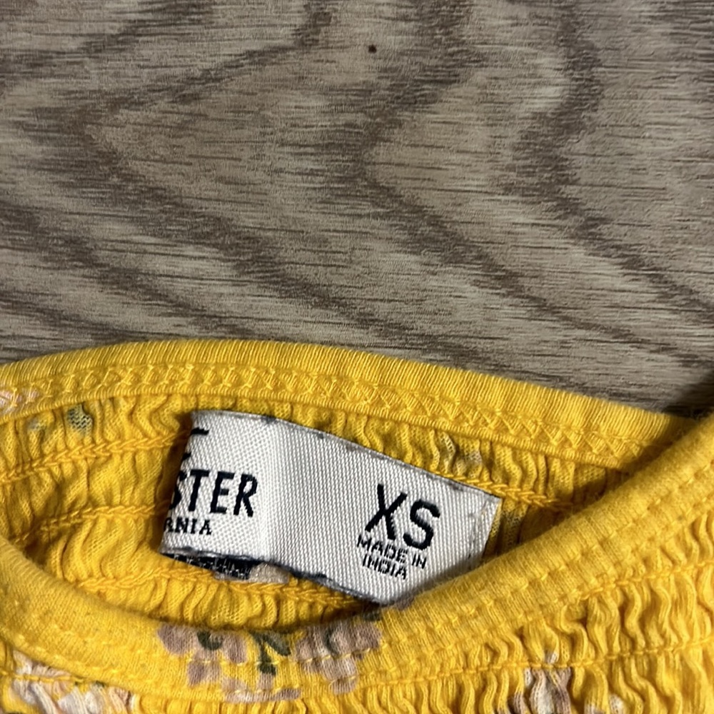 Yellow Ribbed Cropped Cami - Picture 2 of 2